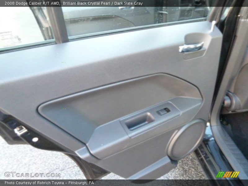 Brilliant Black Crystal Pearl / Dark Slate Gray 2008 Dodge Caliber R/T AWD