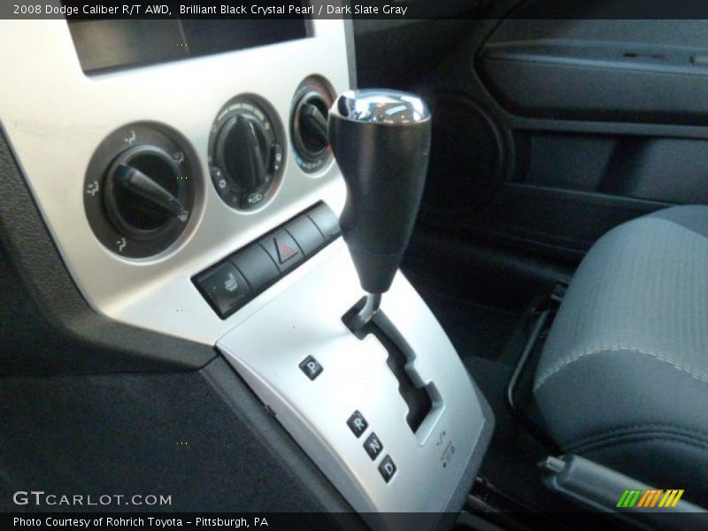 Brilliant Black Crystal Pearl / Dark Slate Gray 2008 Dodge Caliber R/T AWD