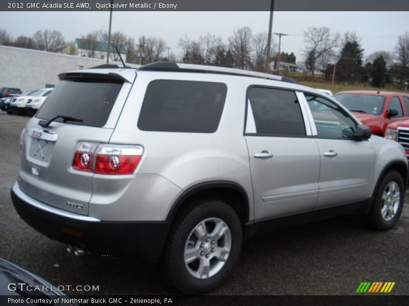 Quicksilver Metallic / Ebony 2012 GMC Acadia SLE AWD