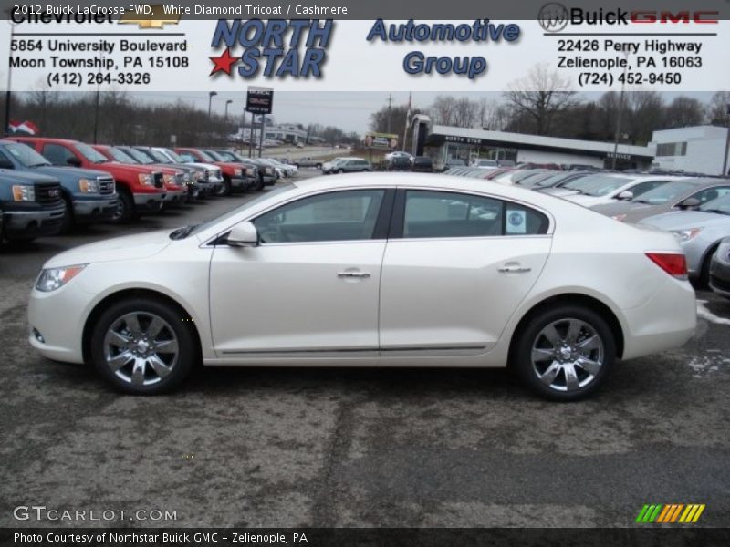 White Diamond Tricoat / Cashmere 2012 Buick LaCrosse FWD