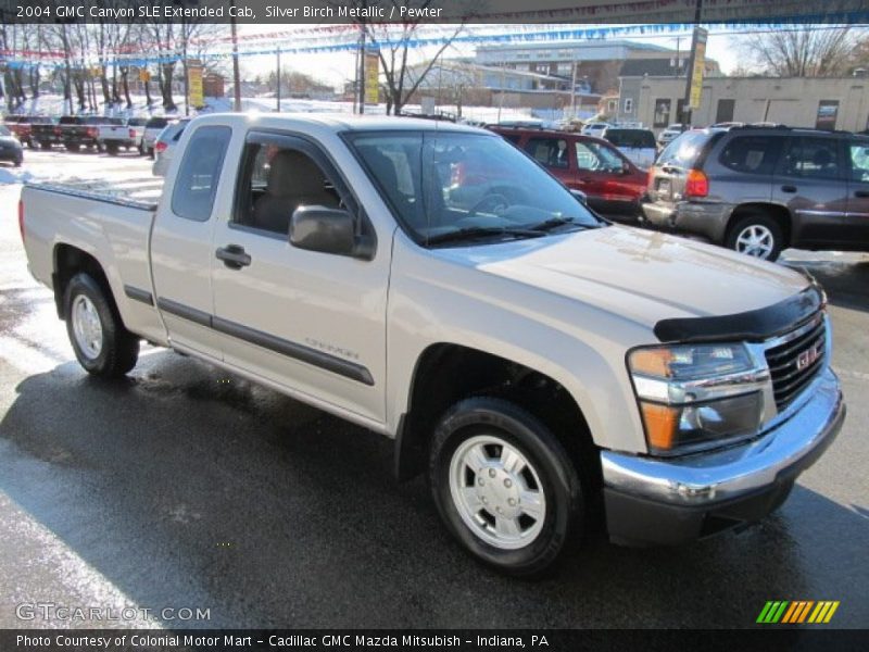 Silver Birch Metallic / Pewter 2004 GMC Canyon SLE Extended Cab