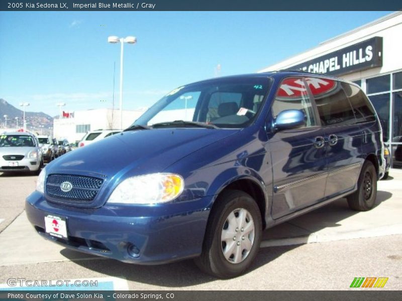 Imperial Blue Metallic / Gray 2005 Kia Sedona LX