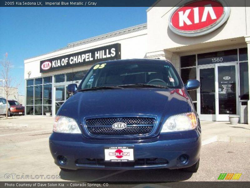 Imperial Blue Metallic / Gray 2005 Kia Sedona LX