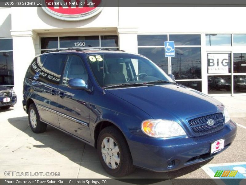 Imperial Blue Metallic / Gray 2005 Kia Sedona LX