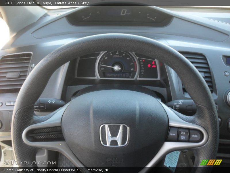 Taffeta White / Gray 2010 Honda Civic LX Coupe