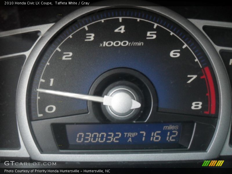 Taffeta White / Gray 2010 Honda Civic LX Coupe