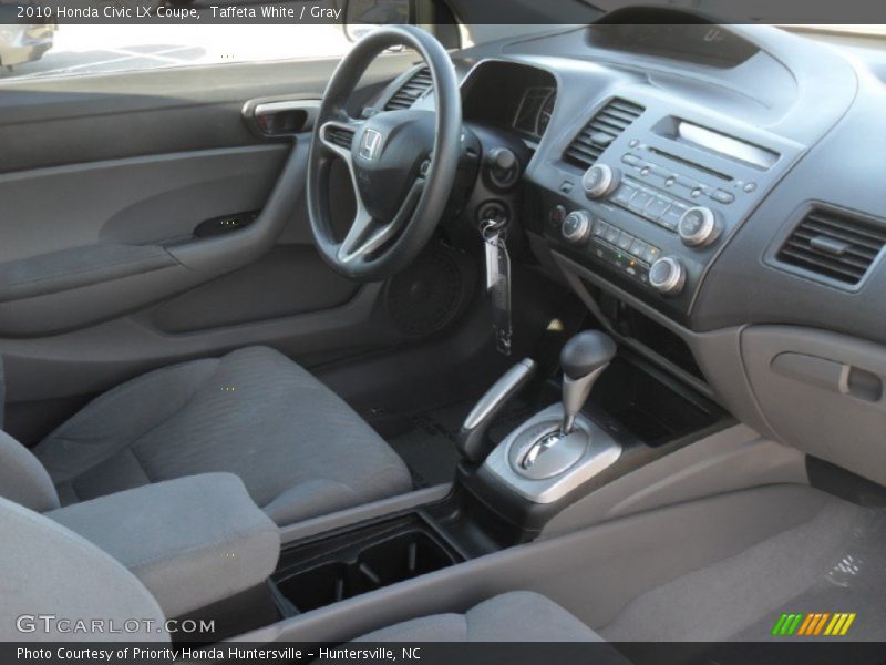 Taffeta White / Gray 2010 Honda Civic LX Coupe