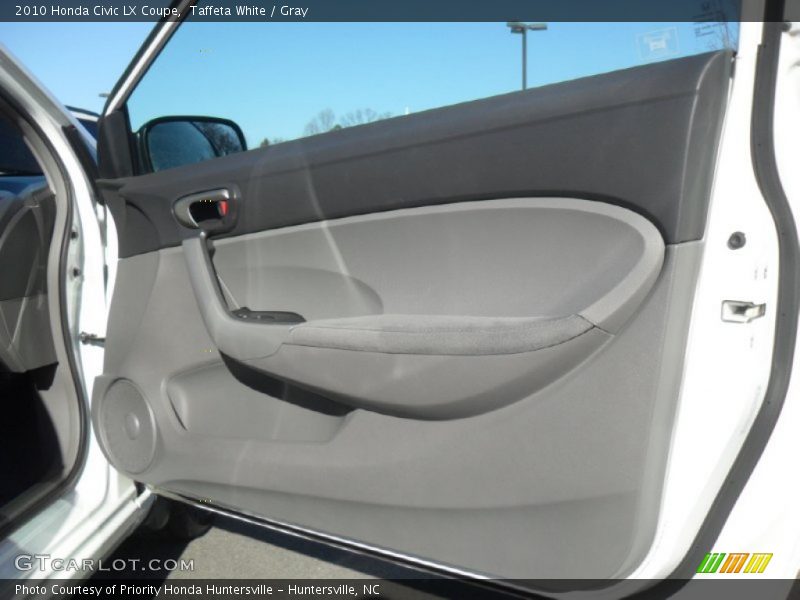 Taffeta White / Gray 2010 Honda Civic LX Coupe