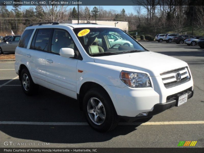 Taffeta White / Saddle 2007 Honda Pilot EX-L 4WD