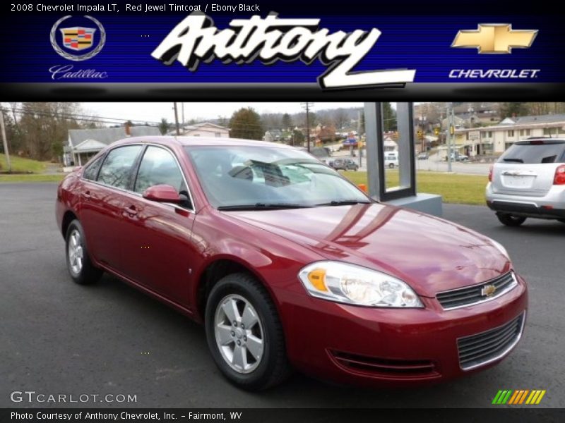 Red Jewel Tintcoat / Ebony Black 2008 Chevrolet Impala LT