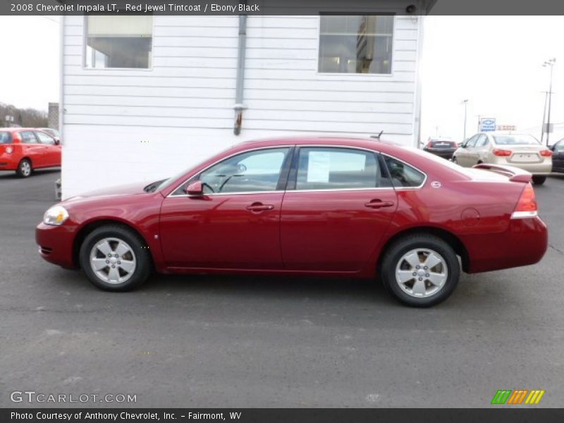 Red Jewel Tintcoat / Ebony Black 2008 Chevrolet Impala LT