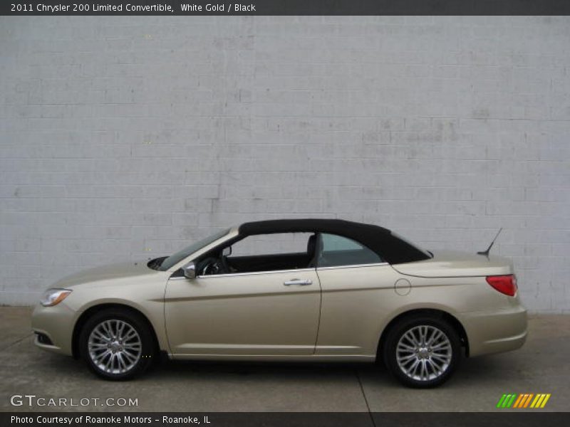 White Gold / Black 2011 Chrysler 200 Limited Convertible