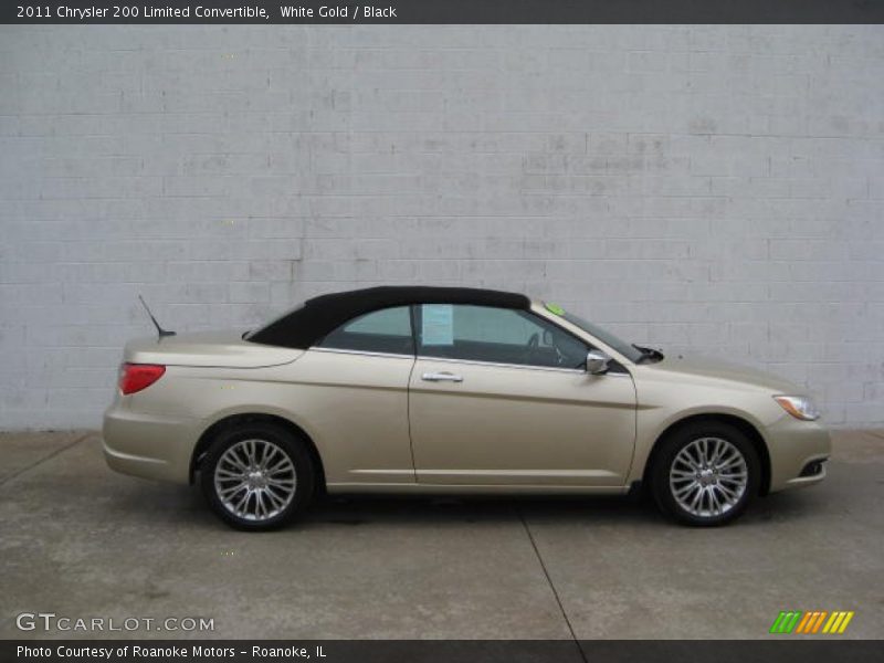 White Gold / Black 2011 Chrysler 200 Limited Convertible