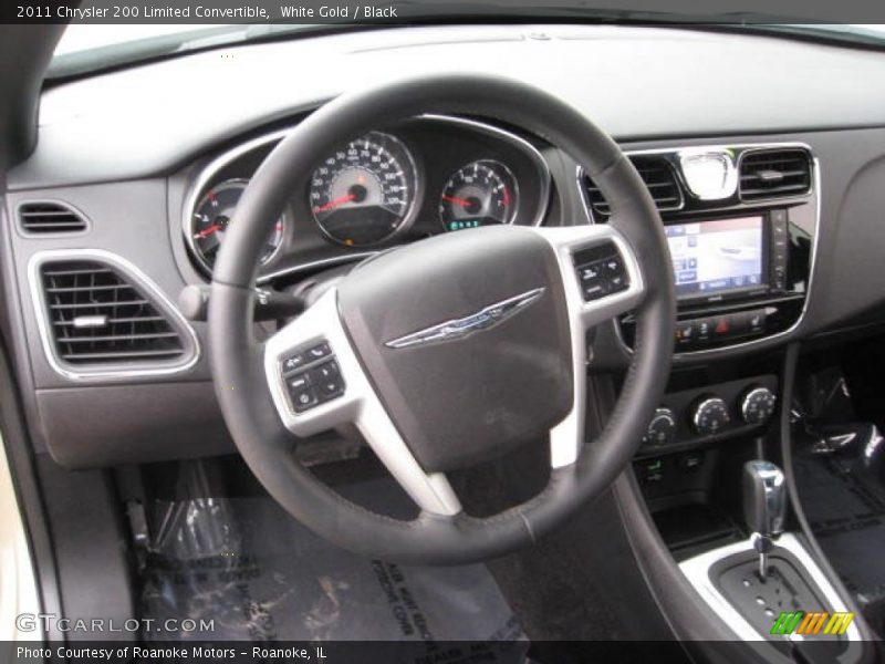 White Gold / Black 2011 Chrysler 200 Limited Convertible