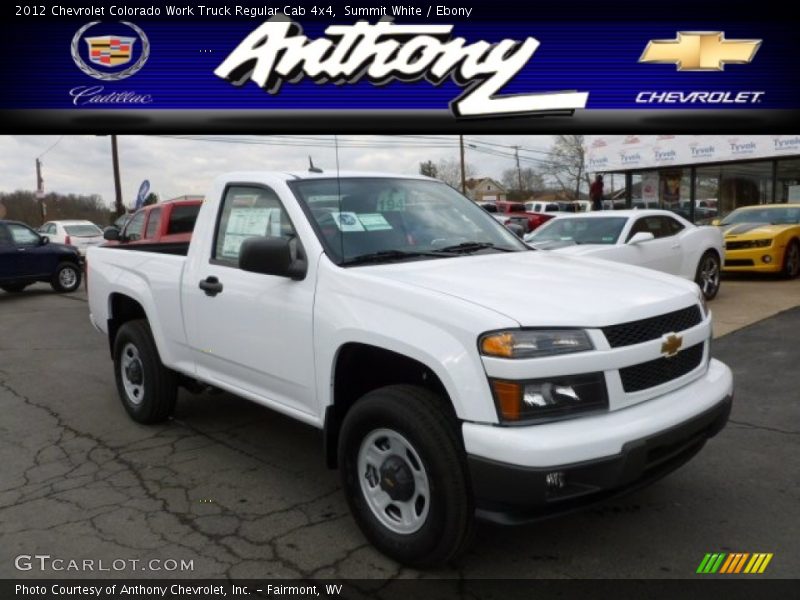 Summit White / Ebony 2012 Chevrolet Colorado Work Truck Regular Cab 4x4