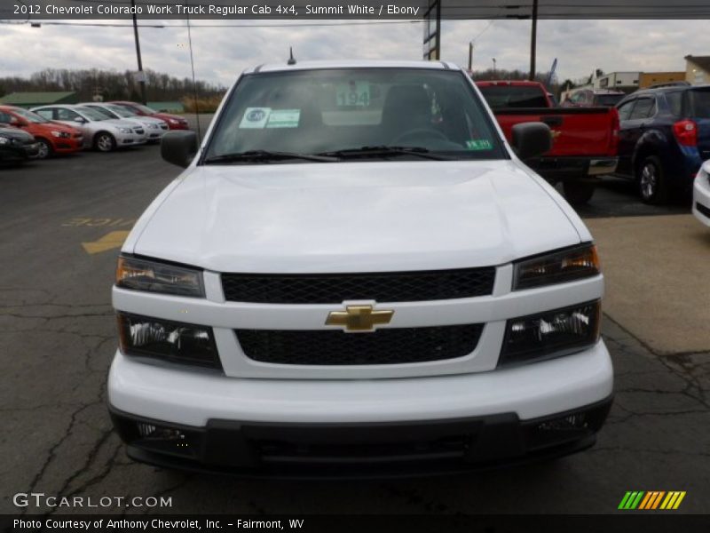 Summit White / Ebony 2012 Chevrolet Colorado Work Truck Regular Cab 4x4