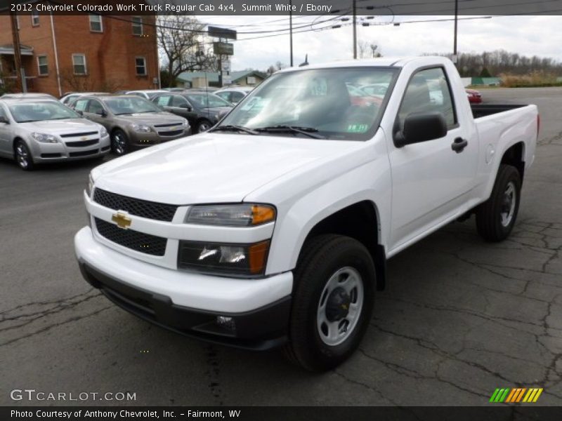 Summit White / Ebony 2012 Chevrolet Colorado Work Truck Regular Cab 4x4