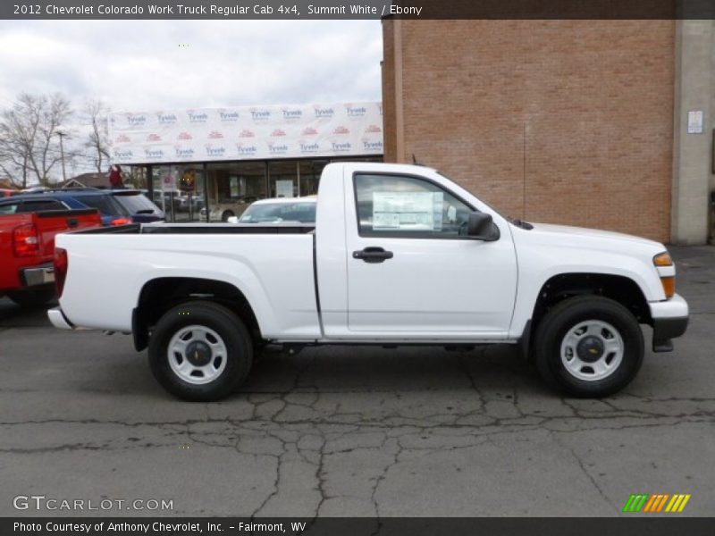 Summit White / Ebony 2012 Chevrolet Colorado Work Truck Regular Cab 4x4