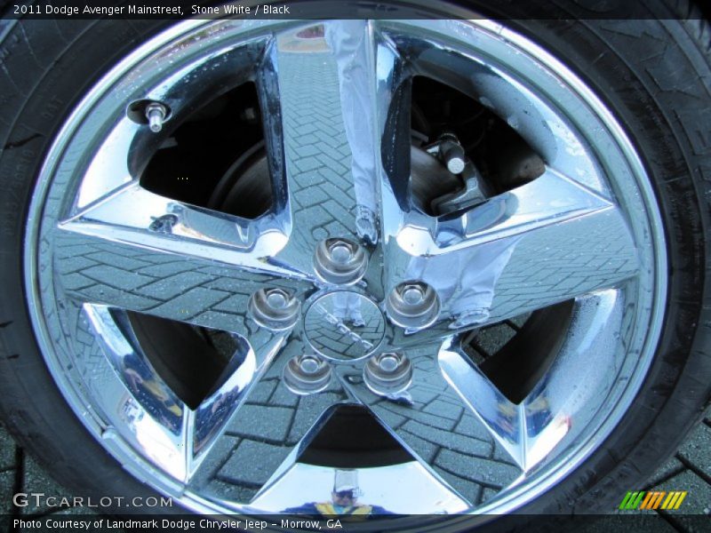 Stone White / Black 2011 Dodge Avenger Mainstreet