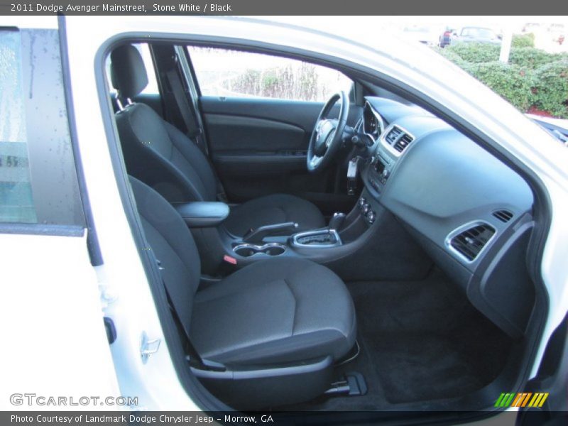 Stone White / Black 2011 Dodge Avenger Mainstreet