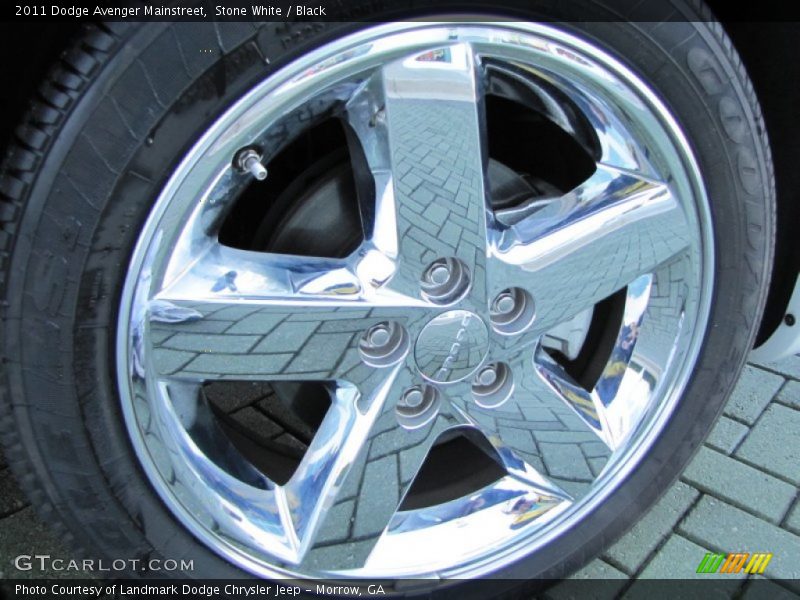 Stone White / Black 2011 Dodge Avenger Mainstreet