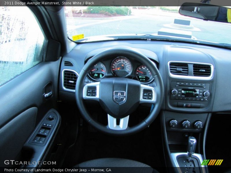 Stone White / Black 2011 Dodge Avenger Mainstreet