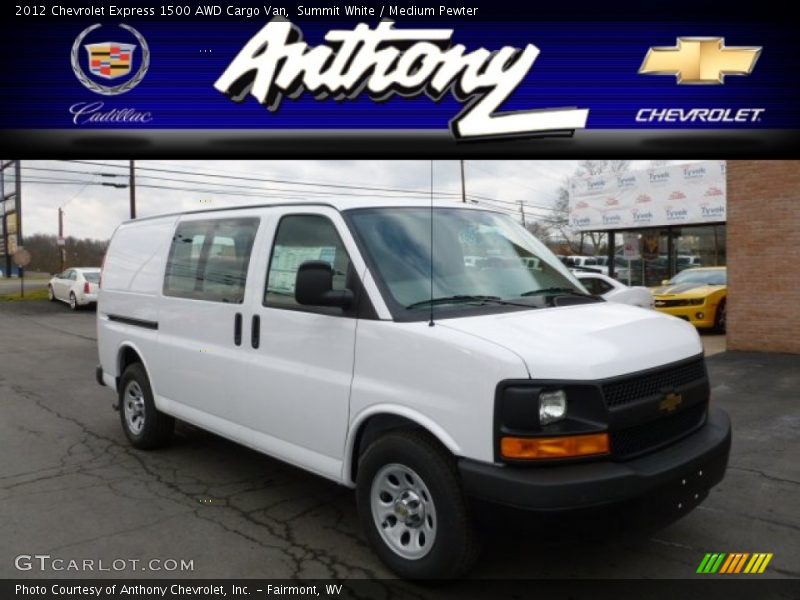 Summit White / Medium Pewter 2012 Chevrolet Express 1500 AWD Cargo Van
