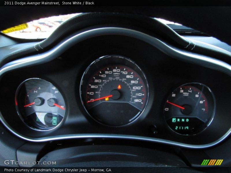 Stone White / Black 2011 Dodge Avenger Mainstreet