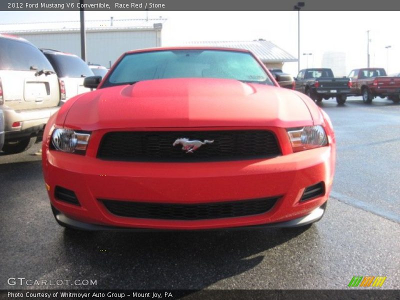 Race Red / Stone 2012 Ford Mustang V6 Convertible