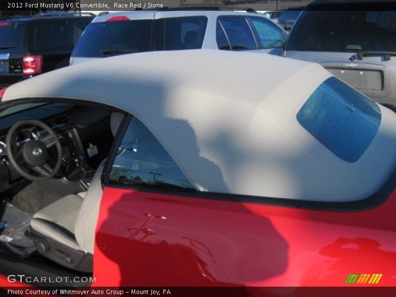 Race Red / Stone 2012 Ford Mustang V6 Convertible