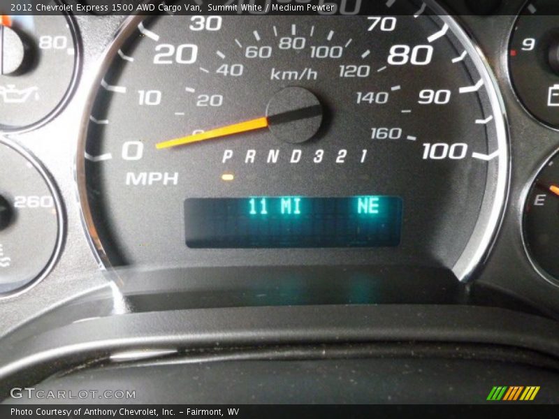 Summit White / Medium Pewter 2012 Chevrolet Express 1500 AWD Cargo Van
