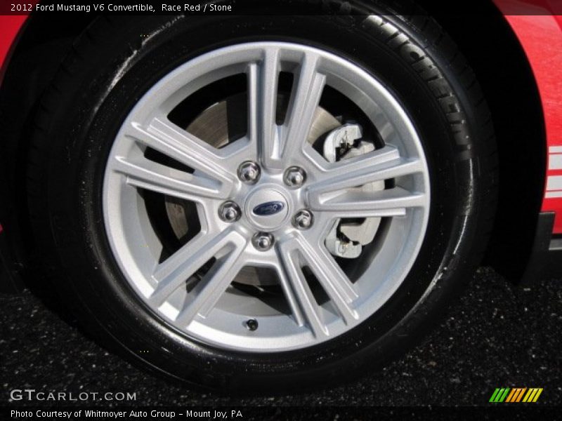 Race Red / Stone 2012 Ford Mustang V6 Convertible