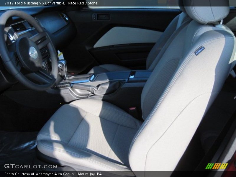 Race Red / Stone 2012 Ford Mustang V6 Convertible