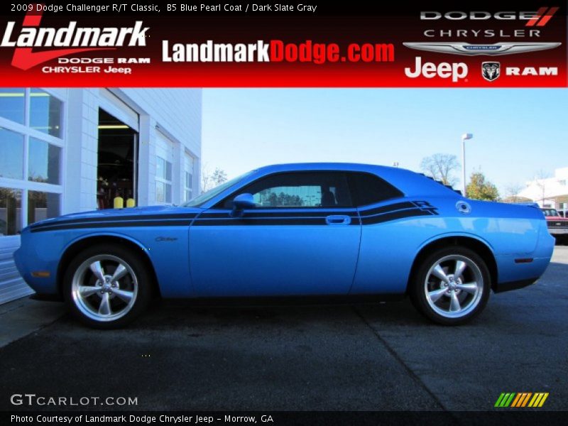 B5 Blue Pearl Coat / Dark Slate Gray 2009 Dodge Challenger R/T Classic