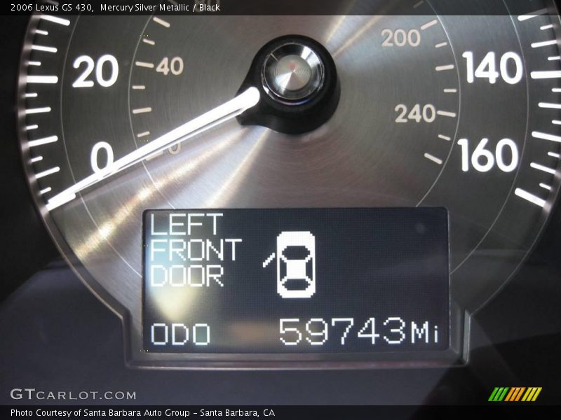 Mercury Silver Metallic / Black 2006 Lexus GS 430
