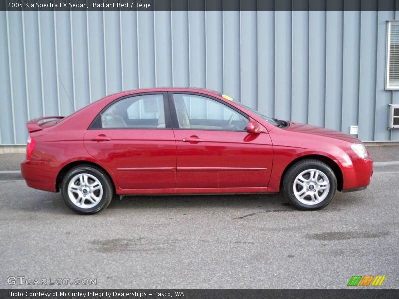 Radiant Red / Beige 2005 Kia Spectra EX Sedan