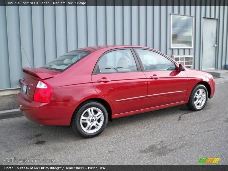 Radiant Red / Beige 2005 Kia Spectra EX Sedan