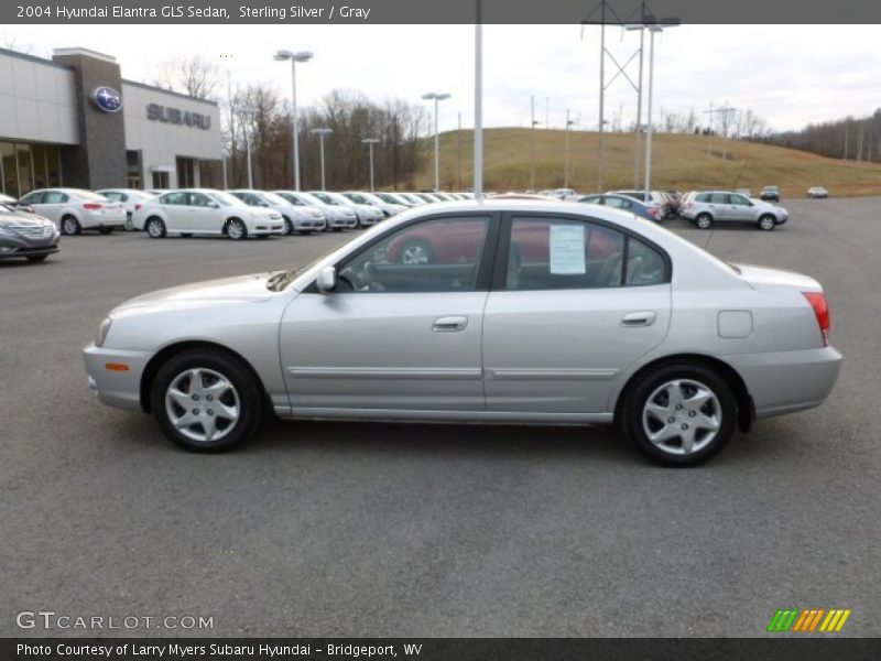 Sterling Silver / Gray 2004 Hyundai Elantra GLS Sedan