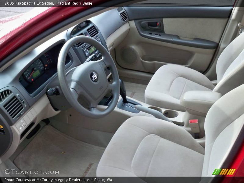 Radiant Red / Beige 2005 Kia Spectra EX Sedan