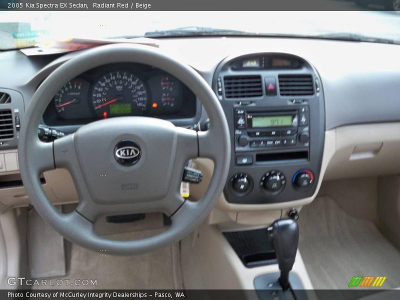 Radiant Red / Beige 2005 Kia Spectra EX Sedan
