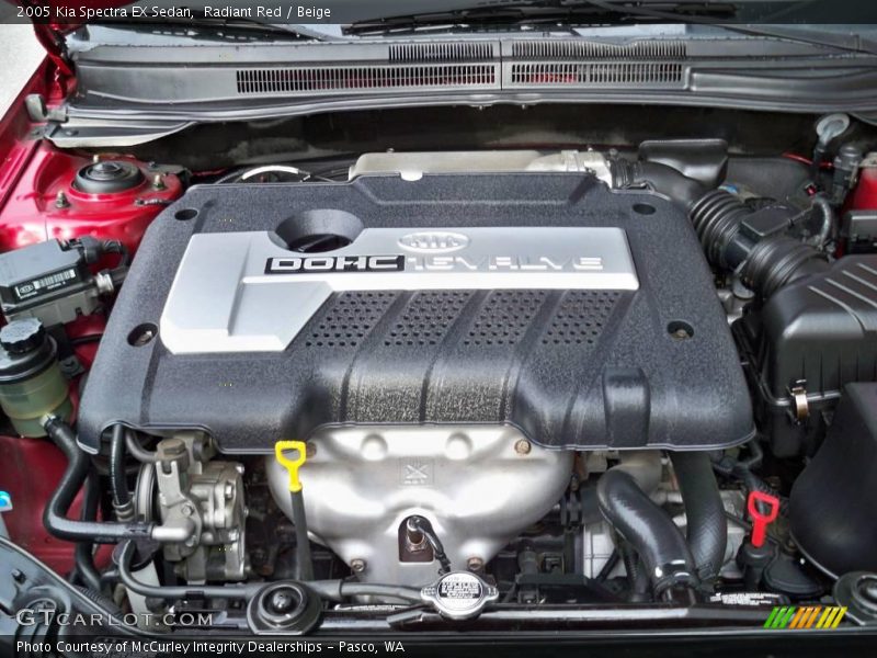 Radiant Red / Beige 2005 Kia Spectra EX Sedan