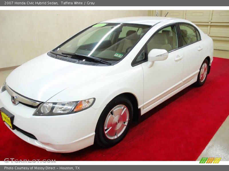 Taffeta White / Gray 2007 Honda Civic Hybrid Sedan