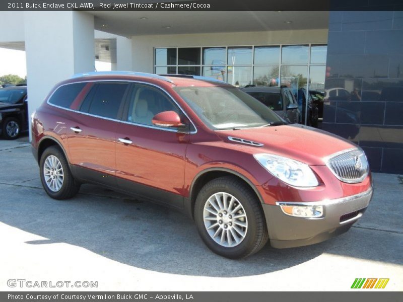 Red Jewel Tintcoat / Cashmere/Cocoa 2011 Buick Enclave CXL AWD