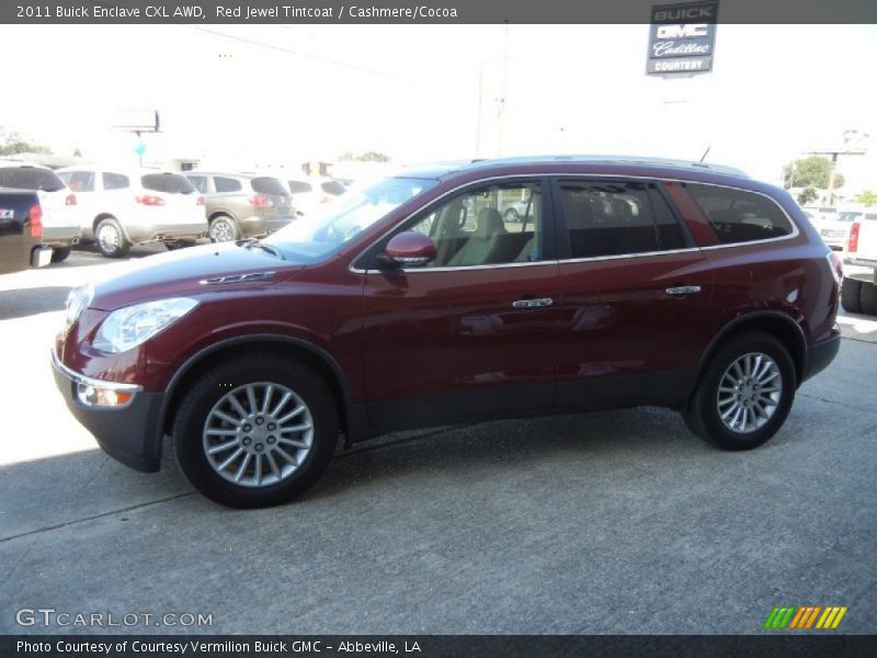 Red Jewel Tintcoat / Cashmere/Cocoa 2011 Buick Enclave CXL AWD