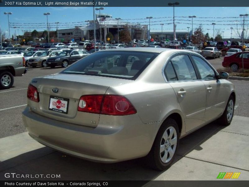 Light Almond Beige Metallic / Beige 2007 Kia Optima LX