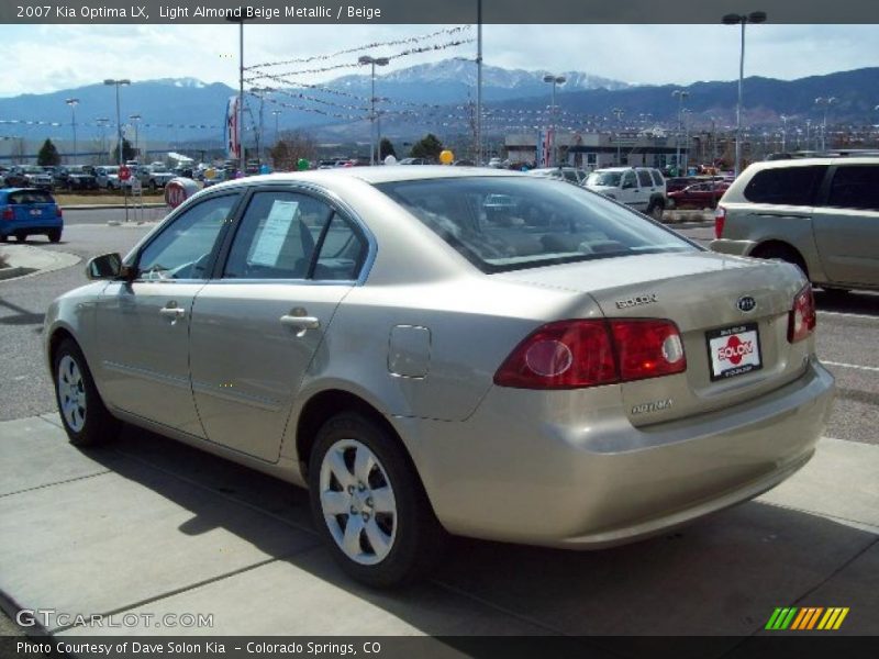 Light Almond Beige Metallic / Beige 2007 Kia Optima LX