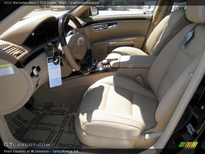 Black / Cashmere/Savanna 2012 Mercedes-Benz S 550 Sedan