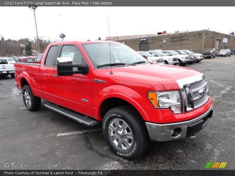 Race Red / Pale Adobe 2012 Ford F150 Lariat SuperCab 4x4