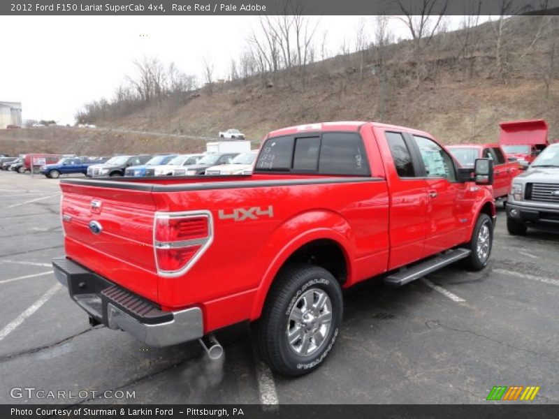 Race Red / Pale Adobe 2012 Ford F150 Lariat SuperCab 4x4