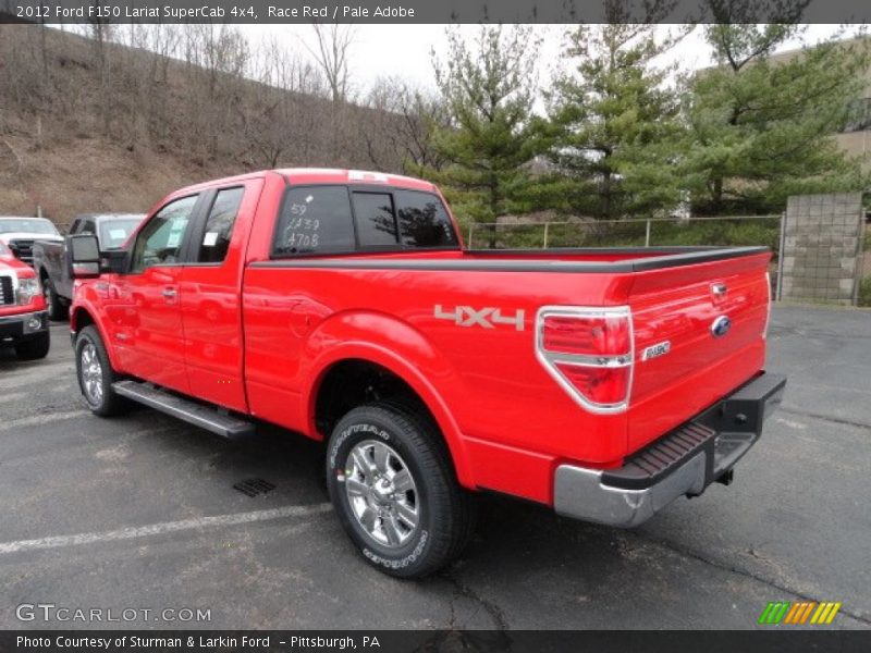 Race Red / Pale Adobe 2012 Ford F150 Lariat SuperCab 4x4